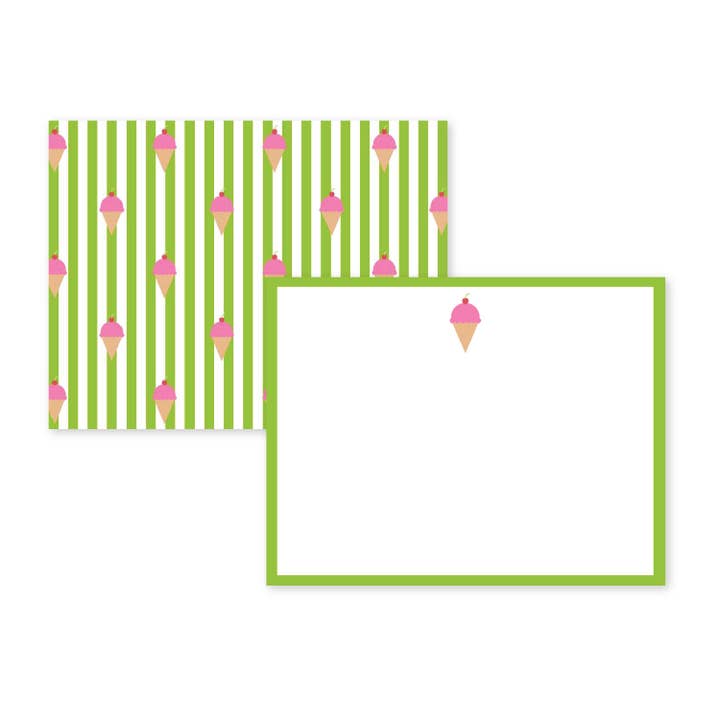 ICECREAM BOUTIQUE FLAT CARDS for wholesale by Donovan Designs