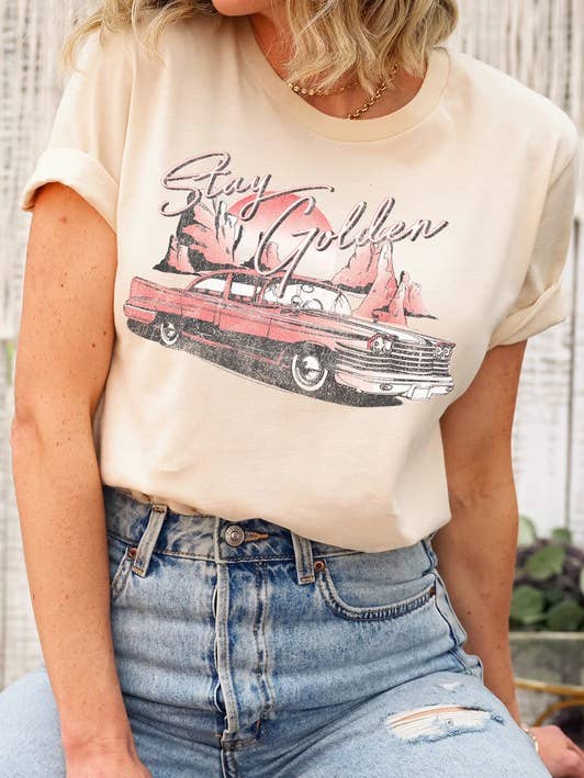 BT1415 T. Restez Doré T-shirt d'été à manches courtes pour la vente par BouTeeQue Closet