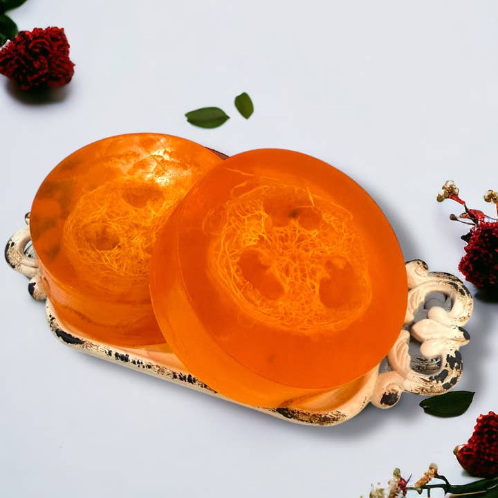 Orange Blossom Loofah Soap for wholesale by Calla Lily Cosmetics