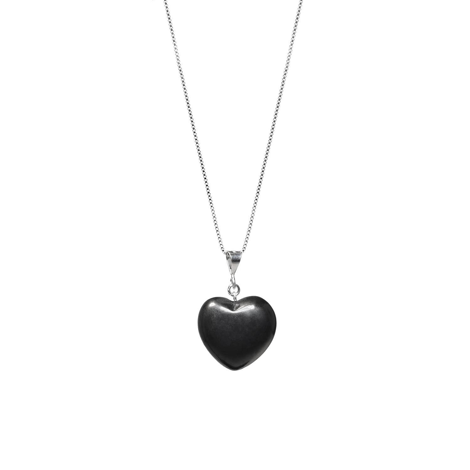 Karelia Creations - Wholesale Pendant/Charm Necklace - 100% Shungite Heart Pendant and Sterling Silver Necklace11