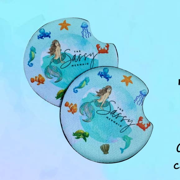 Car Coasters / Neoprene / Sassy & Friends for wholesale by The Sassy Mermaid