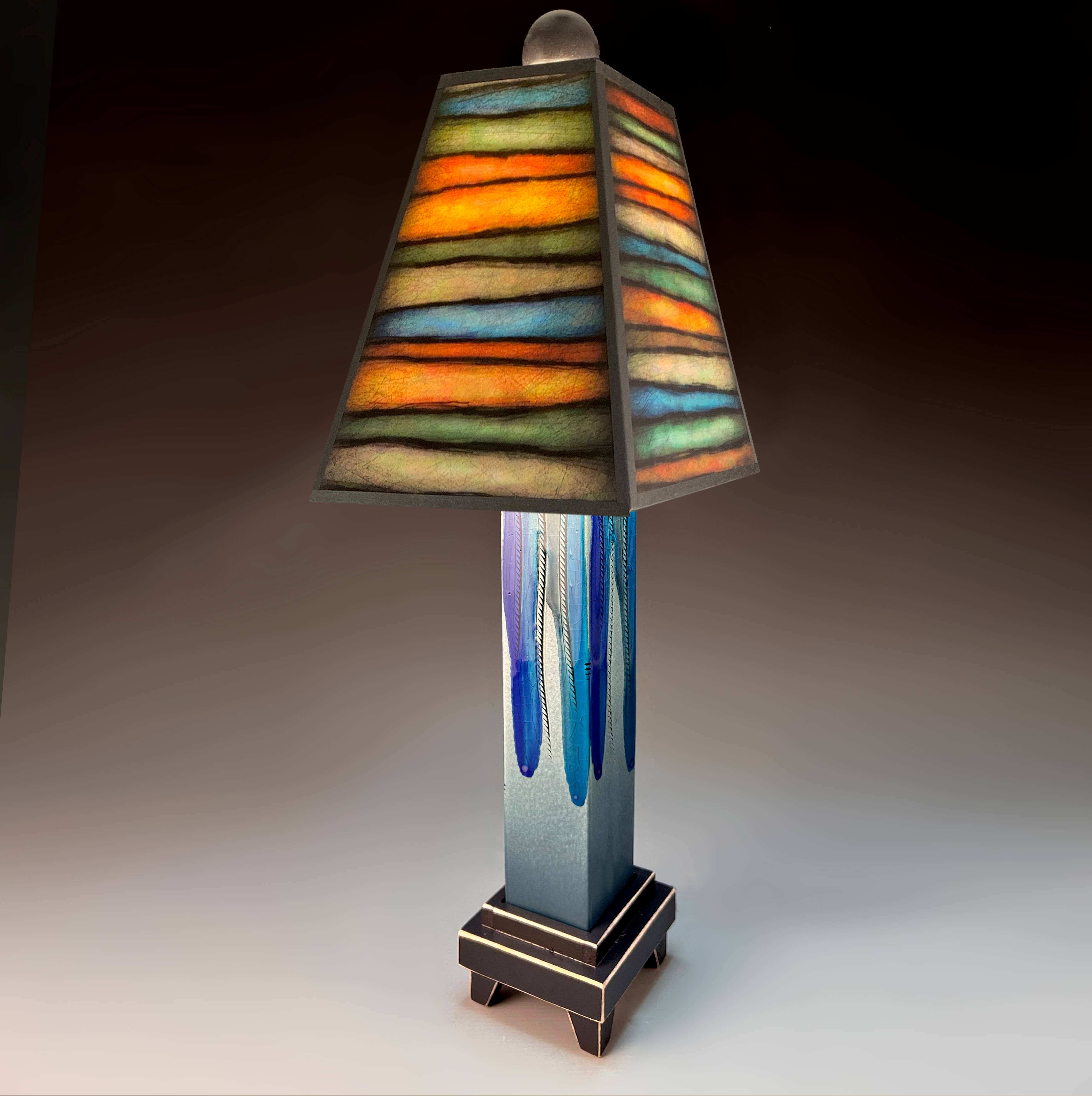 Macone Clay / Spooner Creek - Wholesale Accent/Desk Lamp - Q - Rough Stripes Lamp2