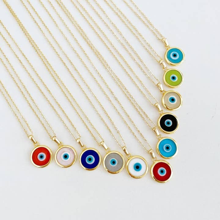 Evileyefavor - Wholesale Pendant/charm necklace - Murano Evil Eye Necklace, Evil Eye Jewelry, Glass Murano Bea4