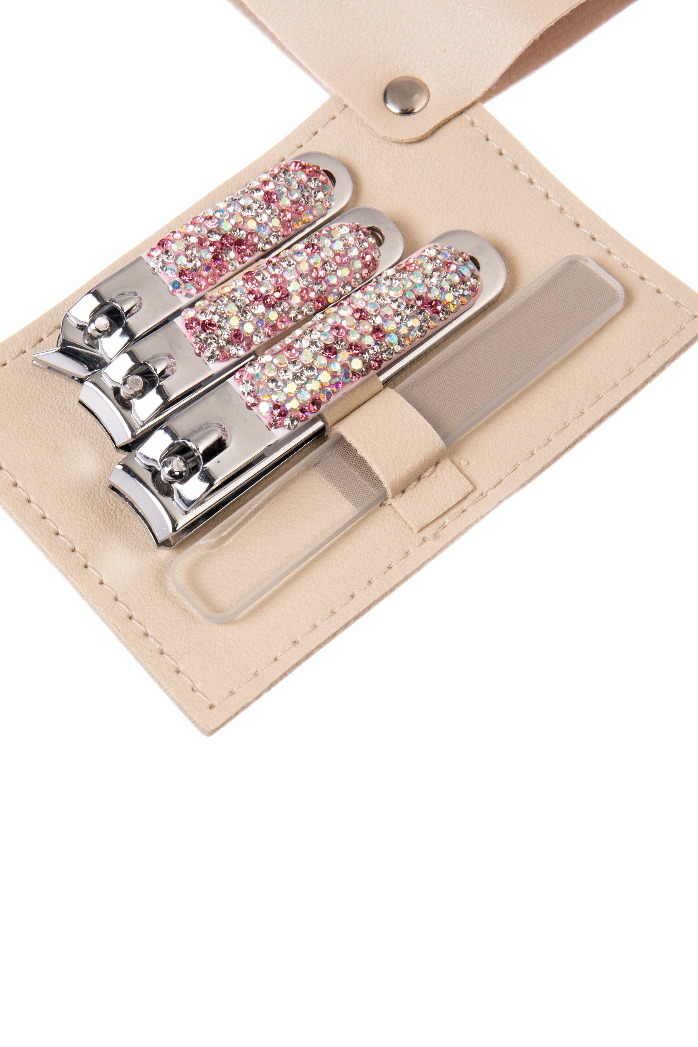 Ole - Wholesale Nailcare Set - Ceramic Rhinestone Manicure Nail Clipper Kit ACR100056