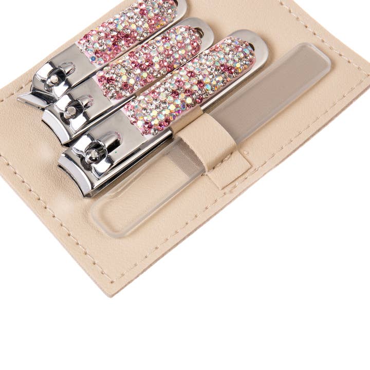 Ole - Wholesale Nailcare Set - Ceramic Rhinestone Manicure Nail Clipper Kit ACR100056