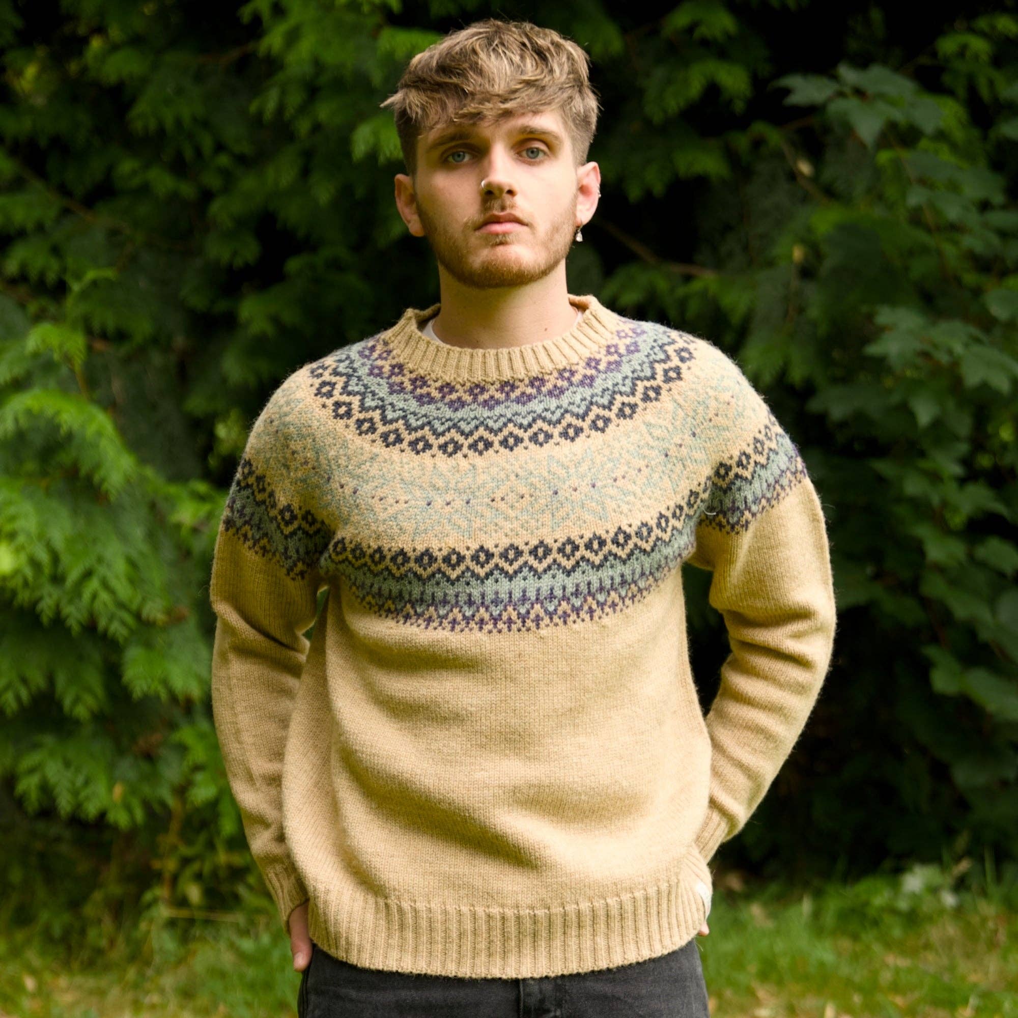 Mars Knitwear – wholesale Knitted jumper – Men′s – British Wool - Cobden - Moreland2