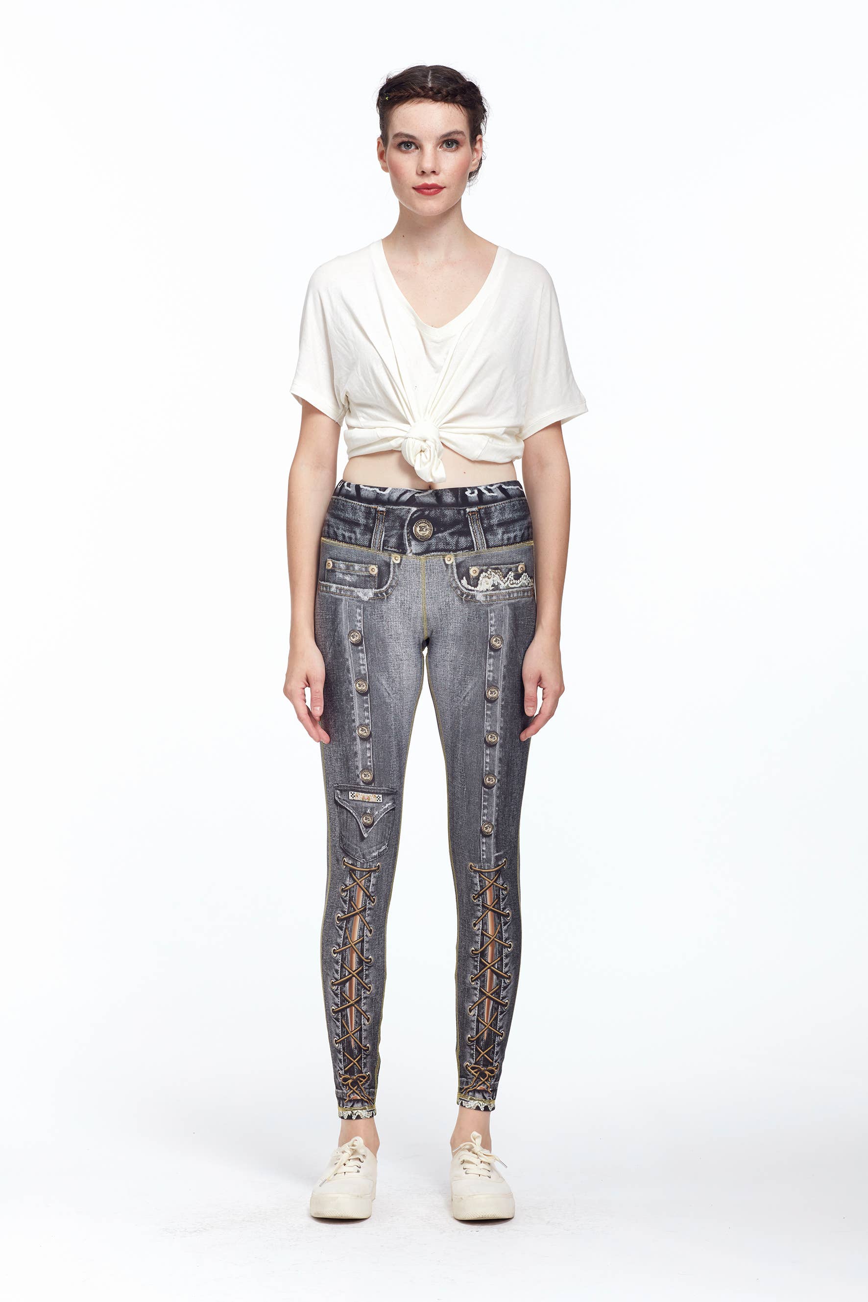 IPNG Design - Wholesale Fashion Leggings - Women's - Denim Print Leggings Sezar - Basic2