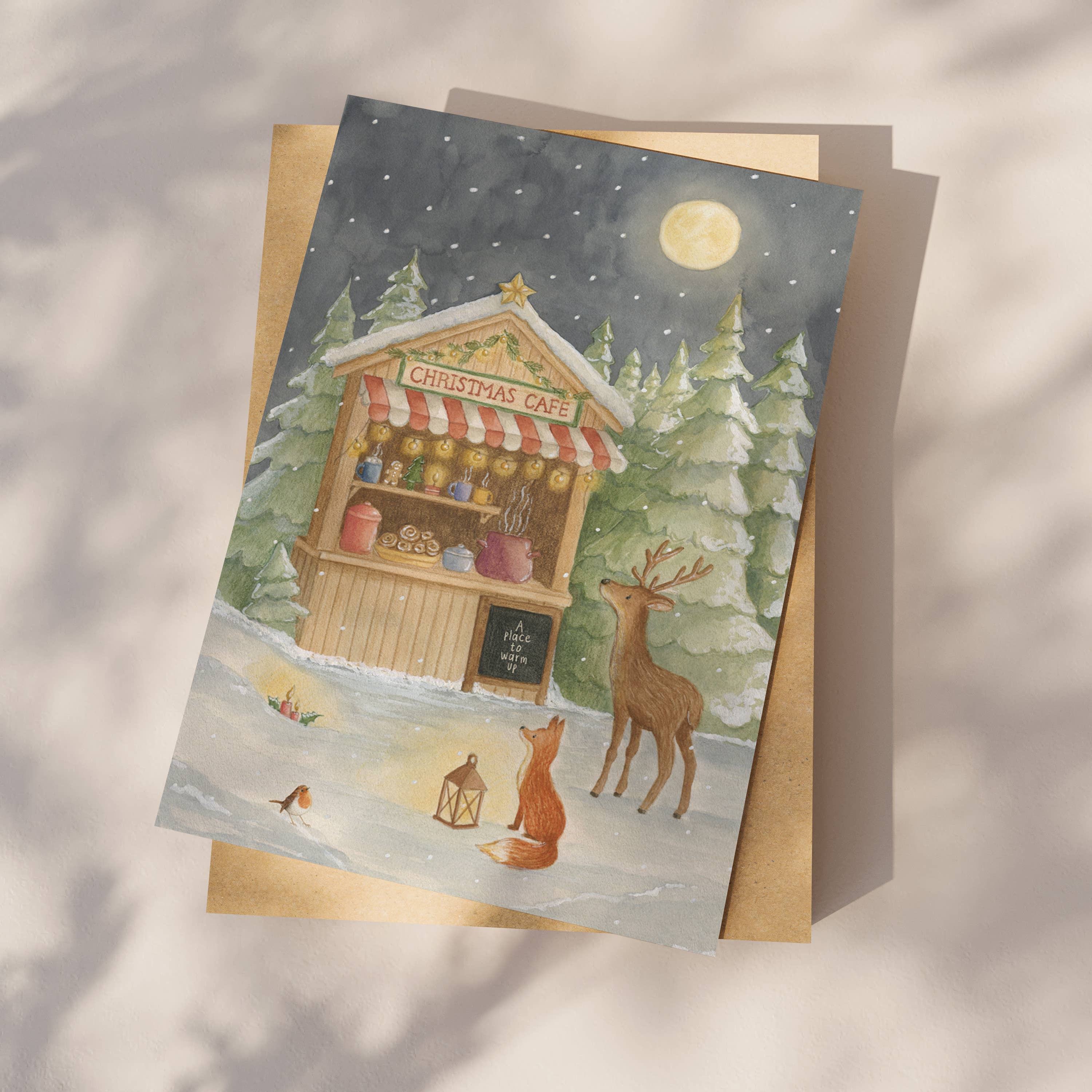 Appeloogje - Wholesale Everyday Greeting Card - Postcard "Christmas café"1
