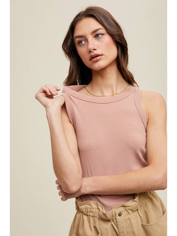 Wishlist Apparel - Wholesale Tank Top - Women's - CREW NECK RIBBED KNIT TANK TOP / WL18-1044