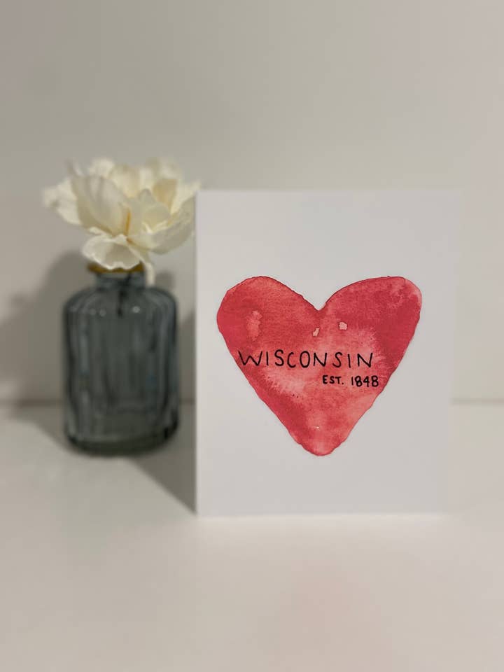 Wisconsin Series - Wisconsin Heart for wholesale by Ink + Splash