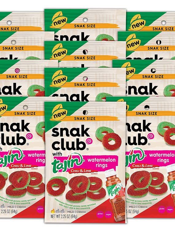 Snak Club Tajin Watermelon Rings 2.25 oz X 12 for wholesale by iSweet.ca