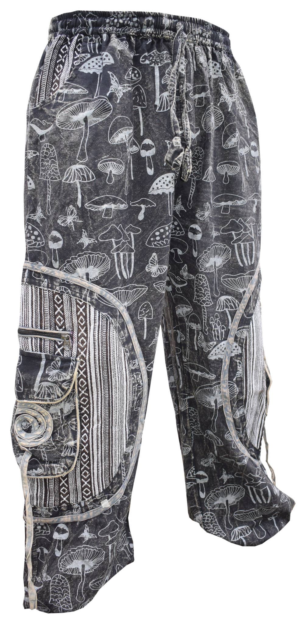 Gheri – Engroshandel Bukser - Unisex – Svampeprint Chakra Broderi Ali Baba Løstsiddende Bukser2