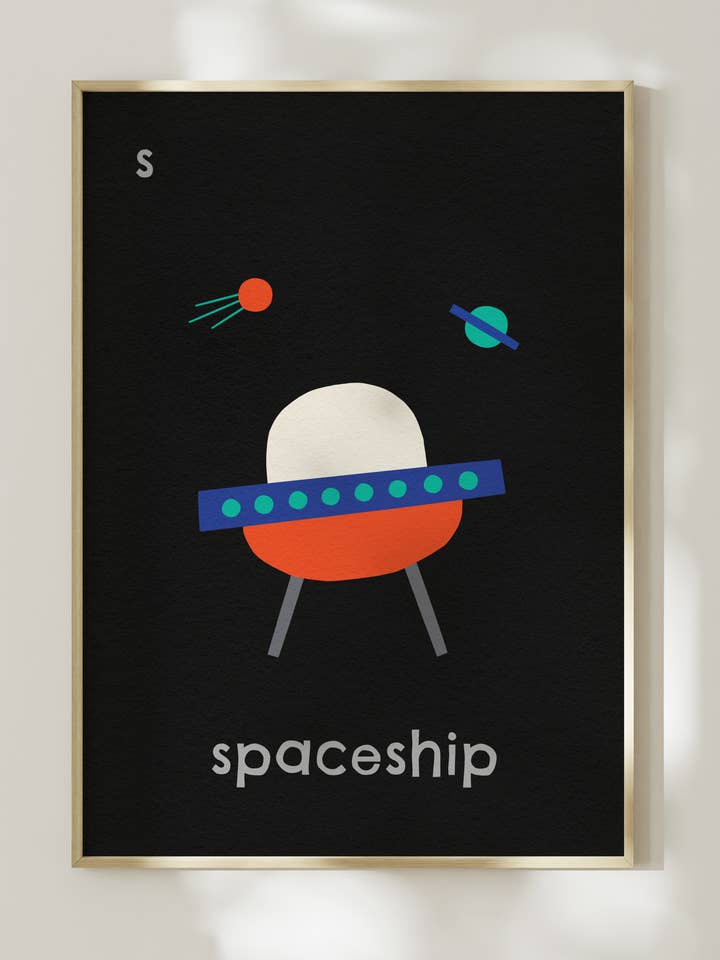 Rymdskepp konsttryck för wholesale av Surprise Radish