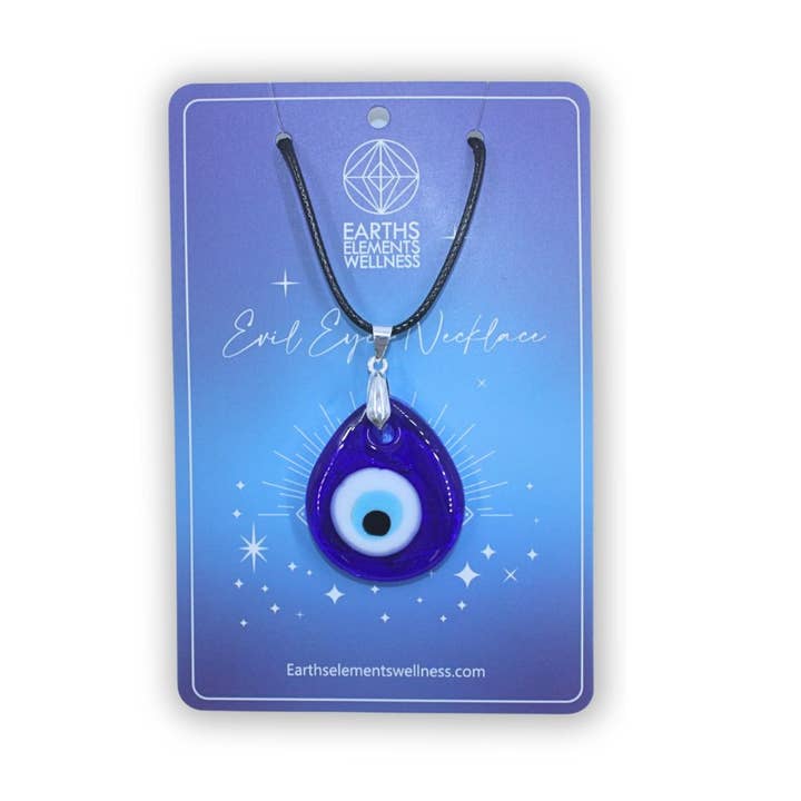 Earths Elements Wholesale - Wholesale Pendant/Charm Necklace - Evil Eye Necklace with Leather Cord