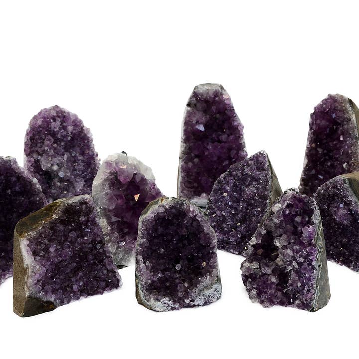 Kaia & Crystals - Wholesale Spiritual stone/crystal - Druzy Amethyst Cut Base (Uruguay) A++ Quality - Lot 1 Kg (2-3 Pcs)3