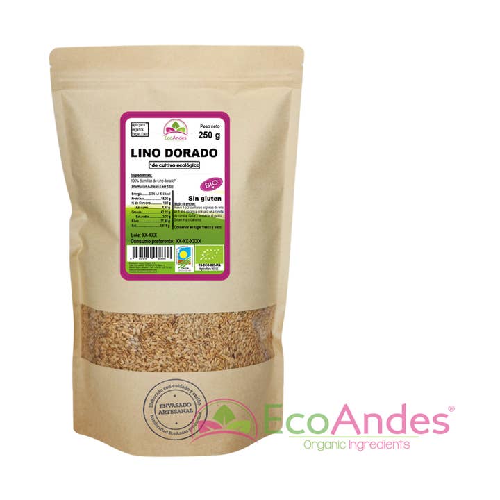 ECOANDES - Wholesale Seeds/Kernels - Golden Flax Seeds 250g - BIO0
