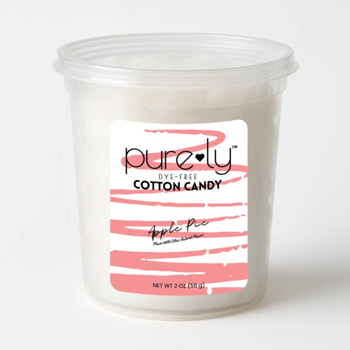 Tarte aux pommes et barbe à papa sans colorant 2 oz Tub pour la vente par Purely Cotton Candy