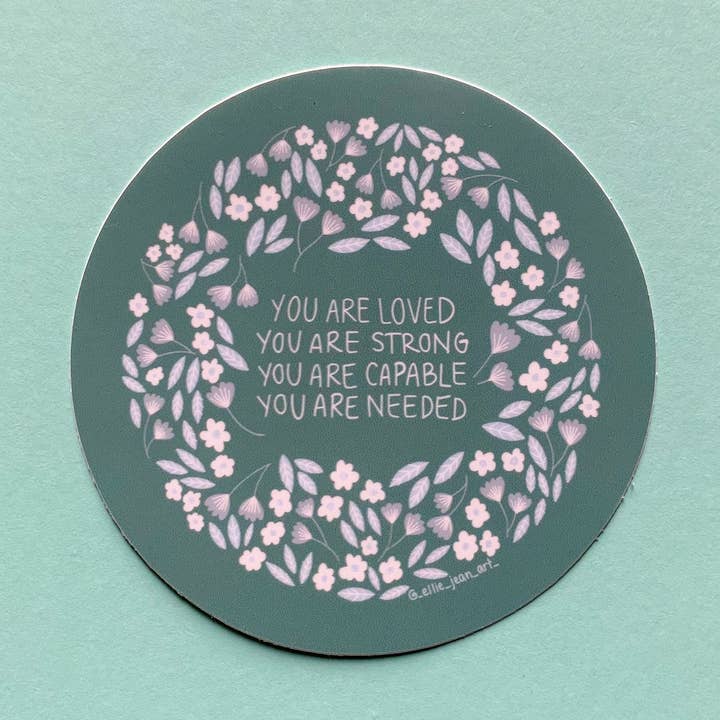 Je bent geliefd Cirkelsticker voor wholesale door Ellie Jean Art