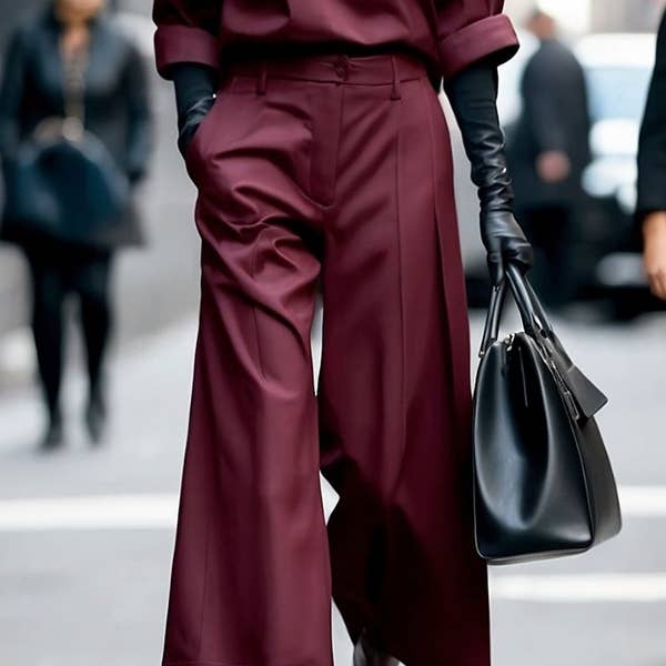 Loose Ninth Pants Solid Color Zipper Casual Pants Bottoms for wholesale by Plush Looks