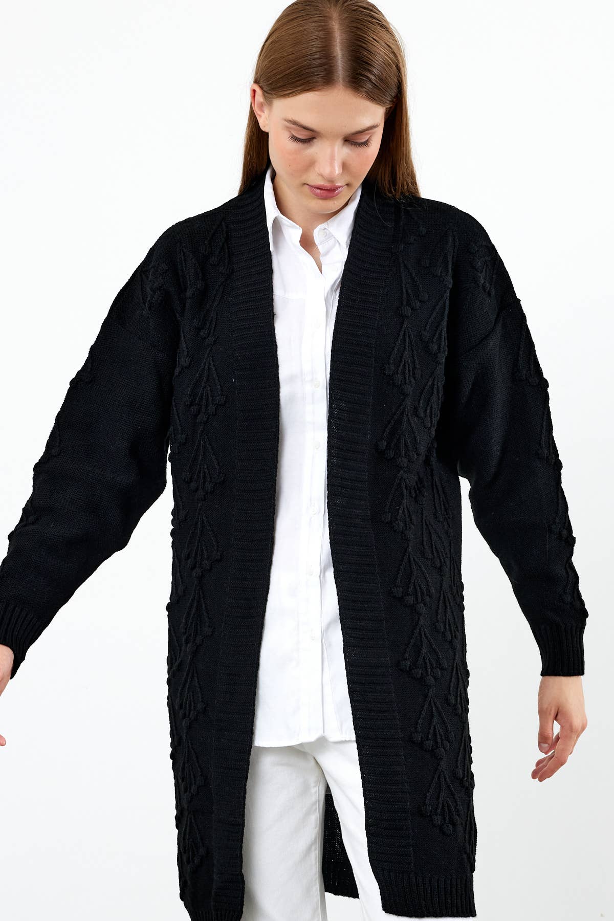 VAV NEW YORK – wholesale Kofta - Dam – Lång stickad kofta medellång stickad cardigan 37200