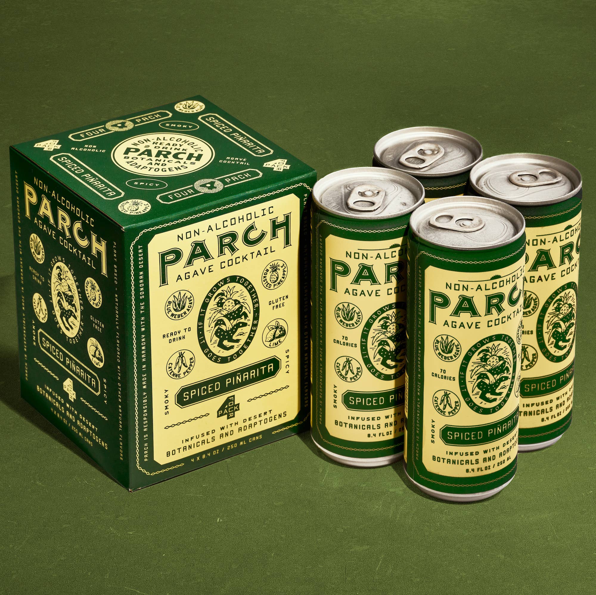 Parch Spirits Co. - Wholesale Non-Alcoholic Aperitif/Mocktail - PARCH Spiced Piñarita Non-Alc Agave Cocktail - 24 Cans1