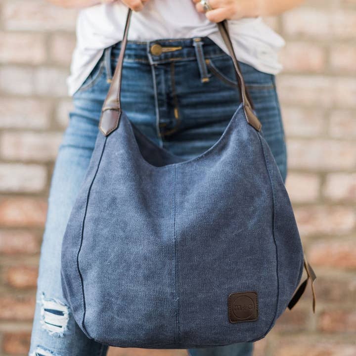 modern and chic - Wholesale Shoulder Bag - Women's - Anniston Canvas Hobo Bag