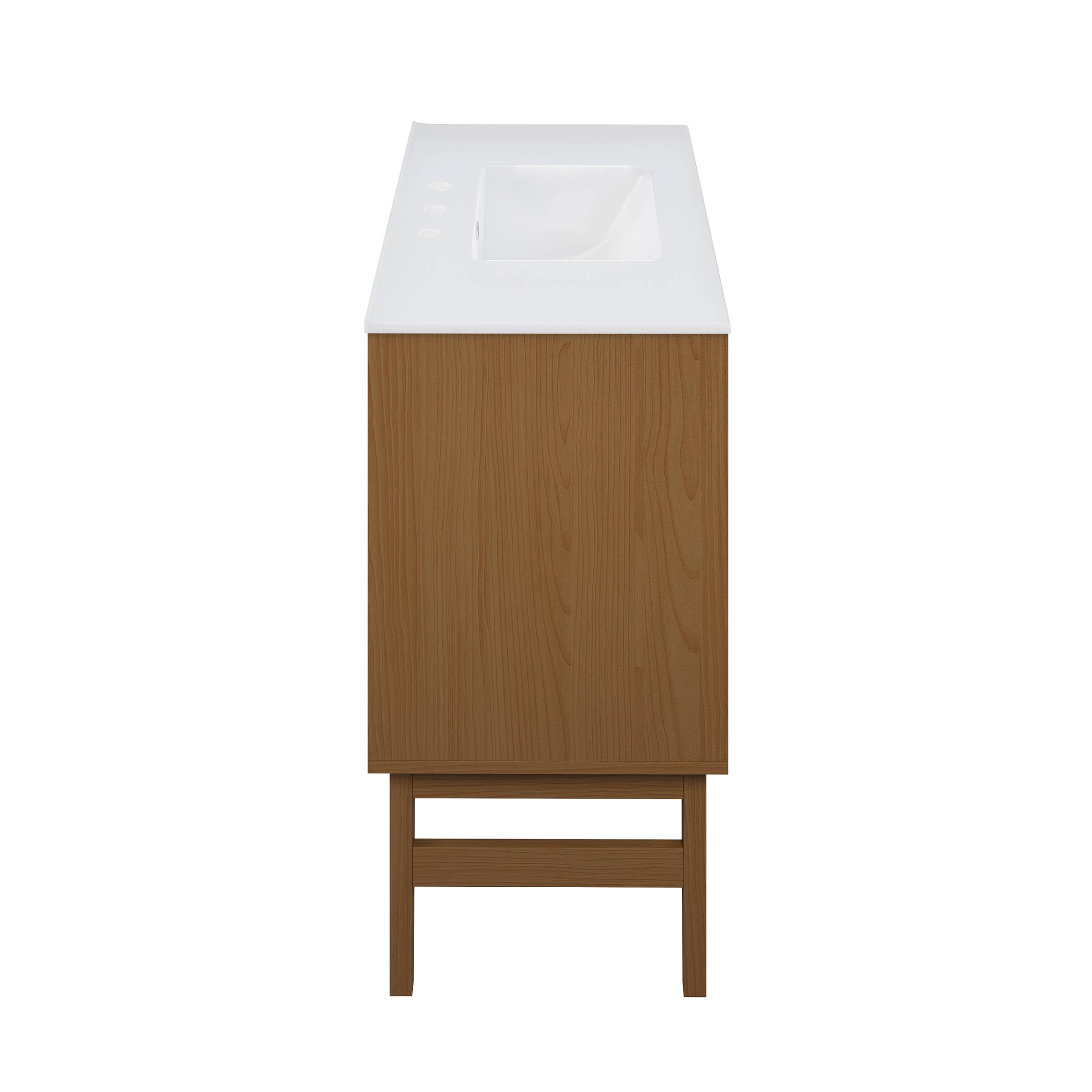 Swiss Madison - Wholesale Cabinet - Bosse Freestanding Bathroom Vanity Brown Oak with Sink Top6