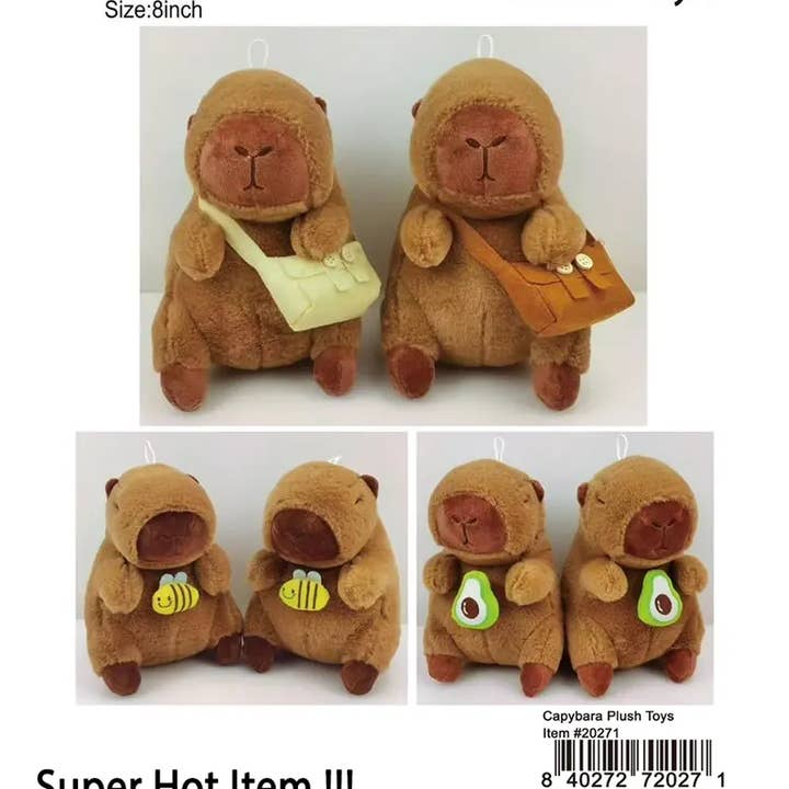 Puka Creations - Wholesale Stuffed/plush toy – Kids & baby - Capybara Plush Toys 72 Pcs0