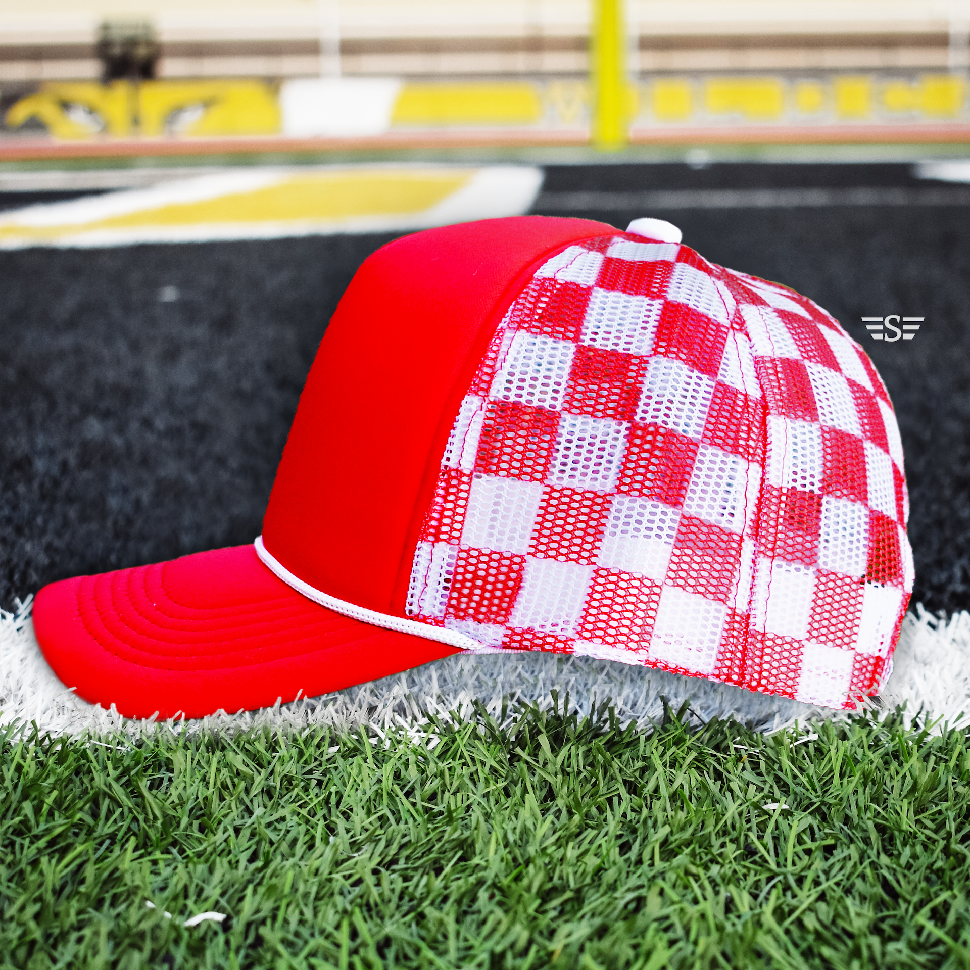 Flying S Company - Wholesale Trucker Hat - Unisex - Checkered Mesh Back Cap52