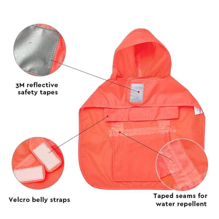 Blueberry Pet - Wholesale Pet Raincoat - Dog - Water Repellent | Reflective Dog Rain Poncho