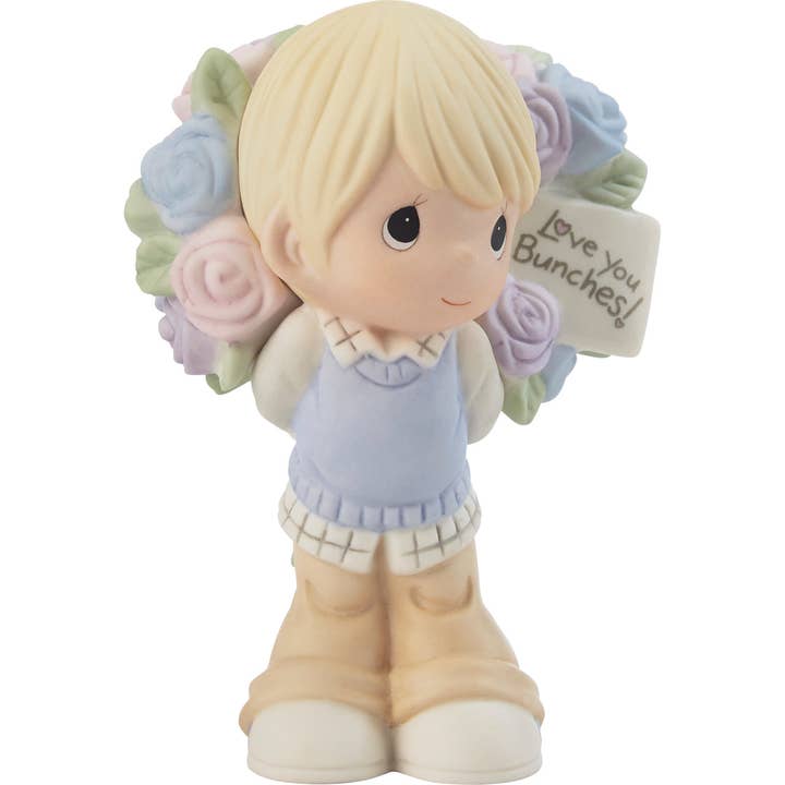 Precious Moments - Wholesale Decorative Figurine - Precious Moments Boy With Flowers Behind Back Figurine