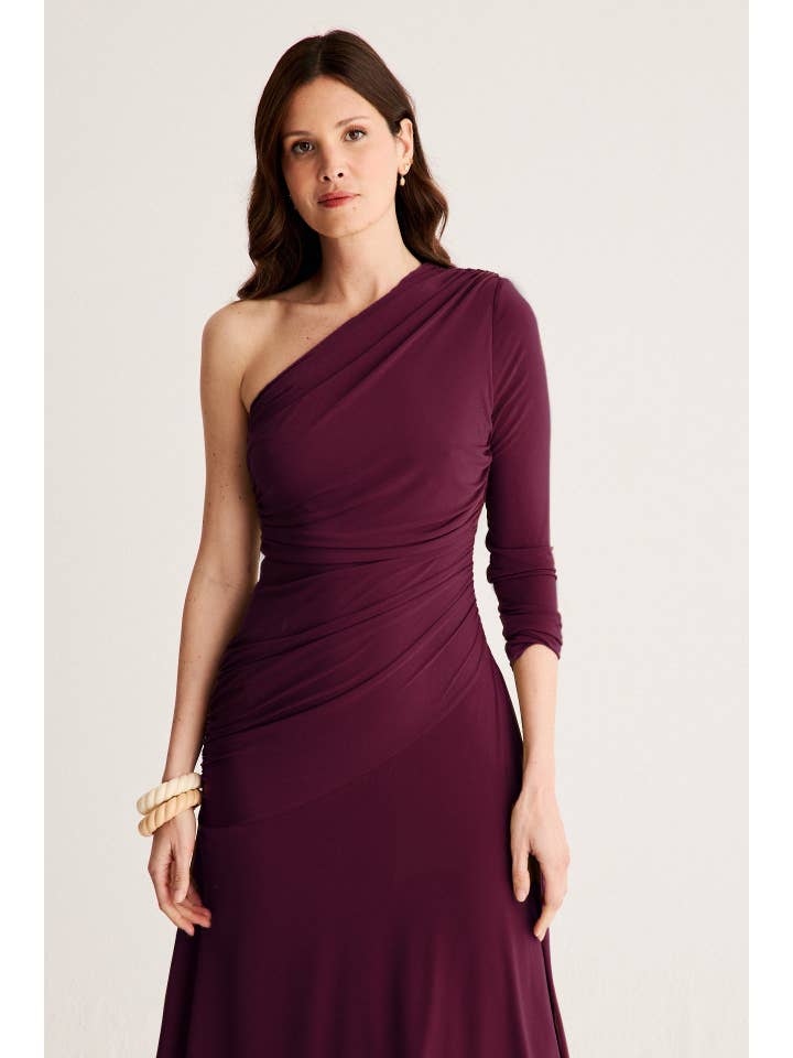 Bruna - Wholesale Dress - Women's - Matis Plum Dress · Allure ·3