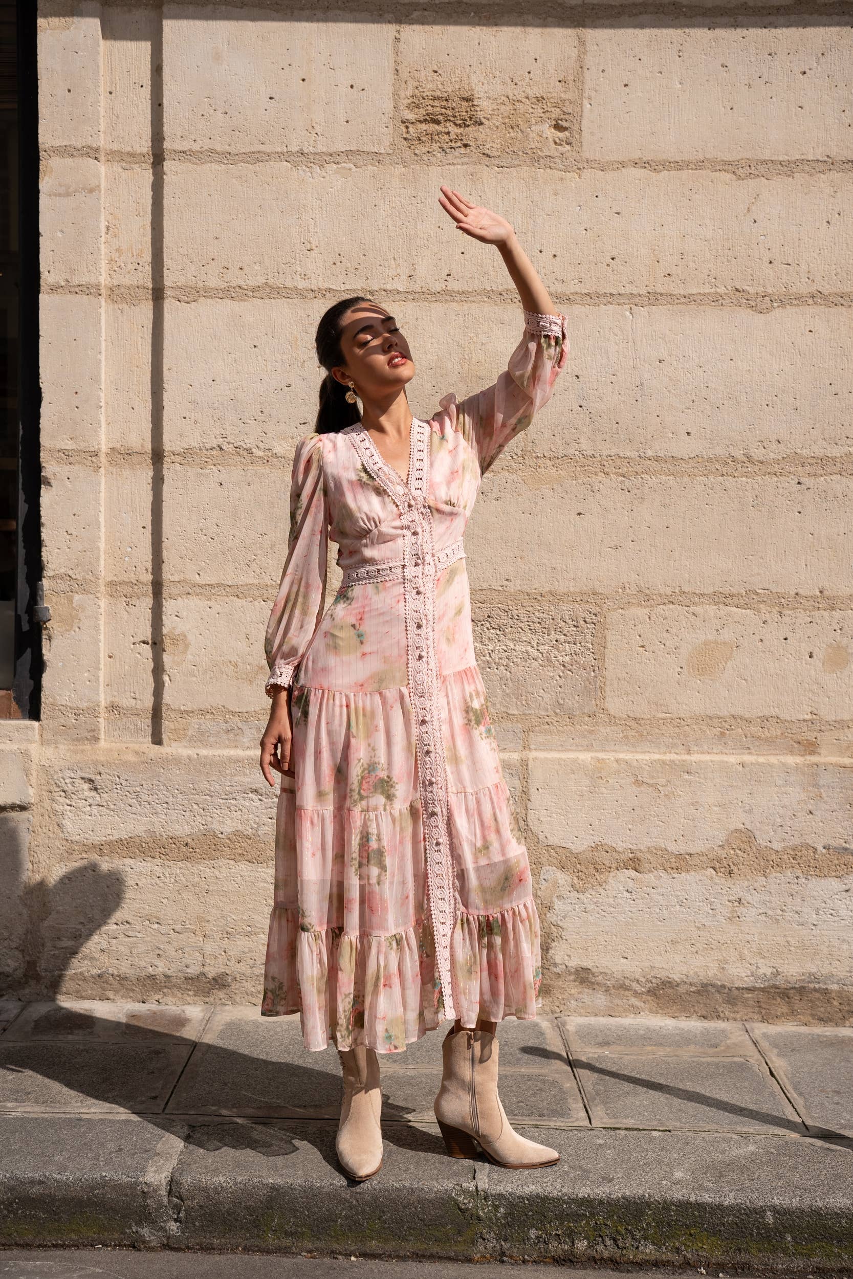 CHOKLATE PARIS - Vendita all'ingrosso Abito da sera - Donna - Abito lungo Avril in pizzo FALL DRESS - 80957-33