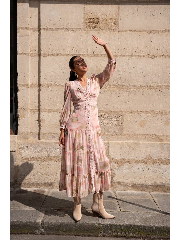 CHOKLATE PARIS - Vendita all'ingrosso Abito da sera - Donna - Abito lungo Avril in pizzo FALL DRESS - 80957-33