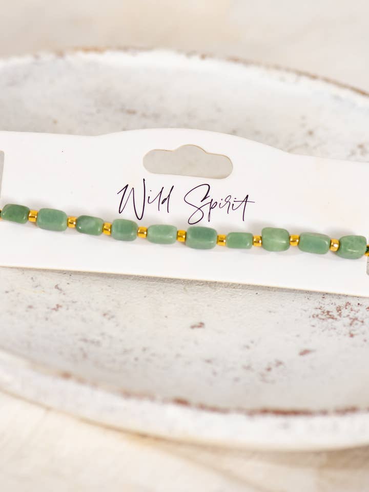 The Green Jade Nomad Bracelet for wholesale by Wild Spirit London