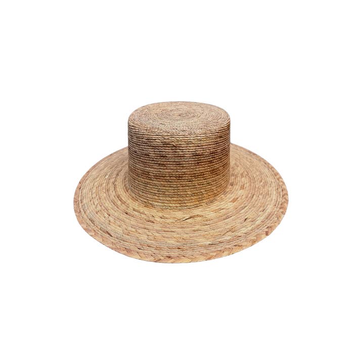 The Modern Cactus Co - Wholesale Straw Hat - Women's - Palm Leaf Brim Toasted Lacquer Hat