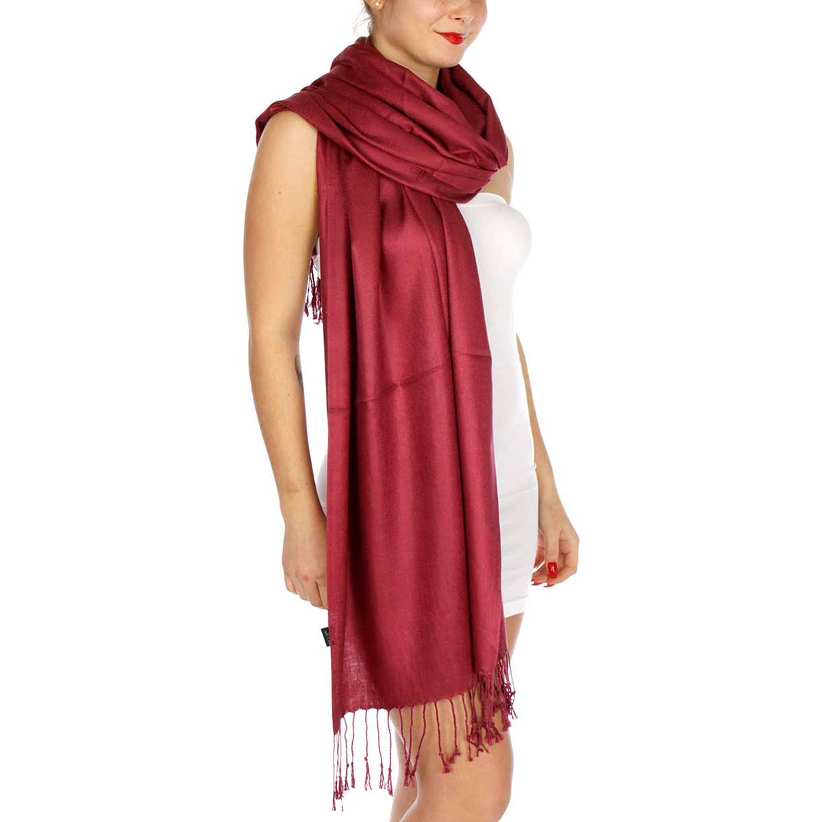 SERENITA - Wholesale Scarf - Women's - Cashmere feel wedding solid pashmina shawl wrap scarf8
