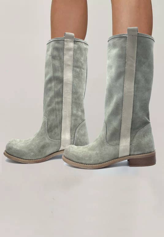 WALKING NOW SRL - Wholesale Boots - Women's - Summer Spring Women's nubuck and camo boots. Taupe3