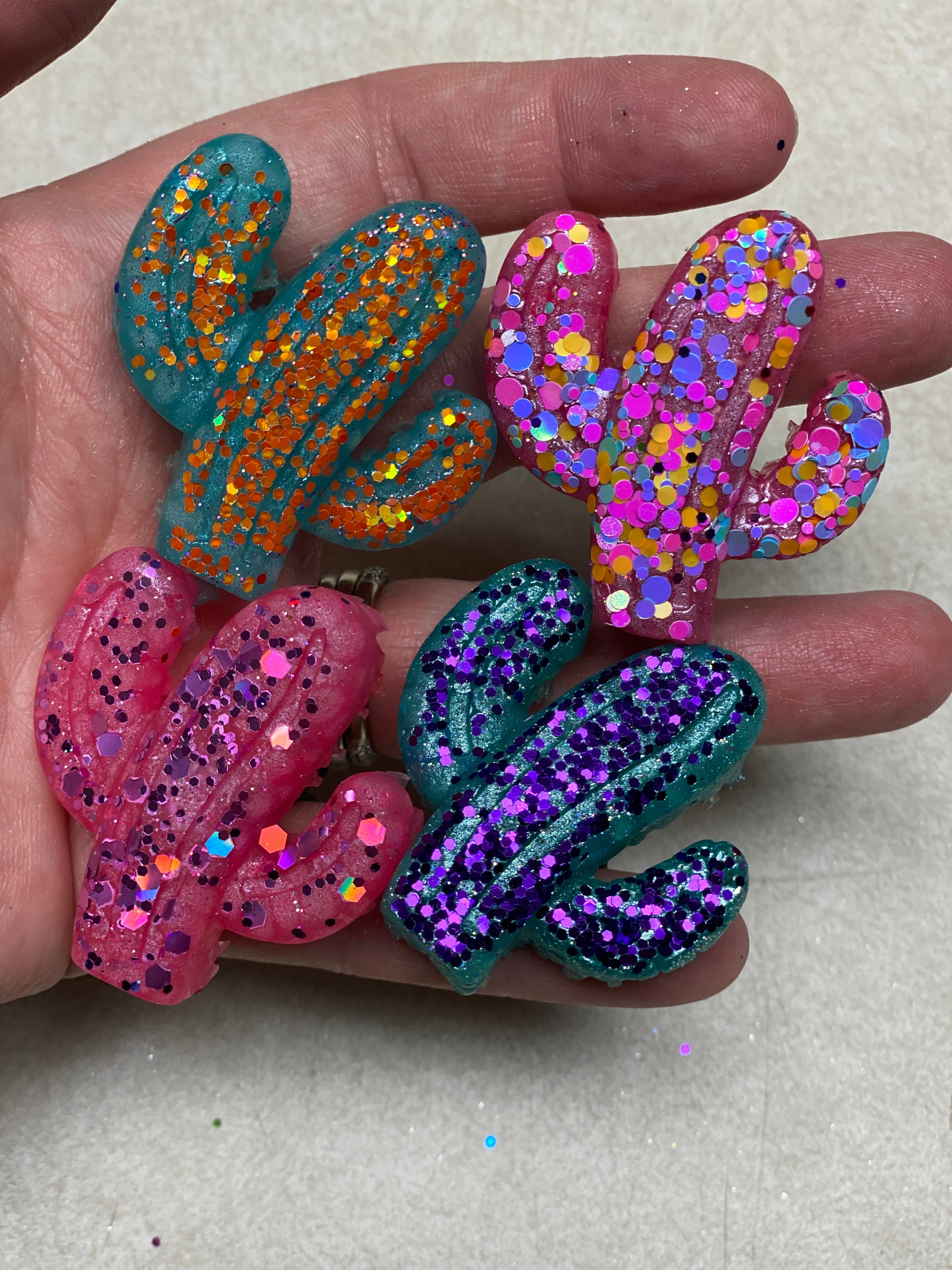 Wild Stella Wholesale – wholesale Car Freshener - Women’s – Glitter Cactus Vent Clip Car Freshie 2-packs5