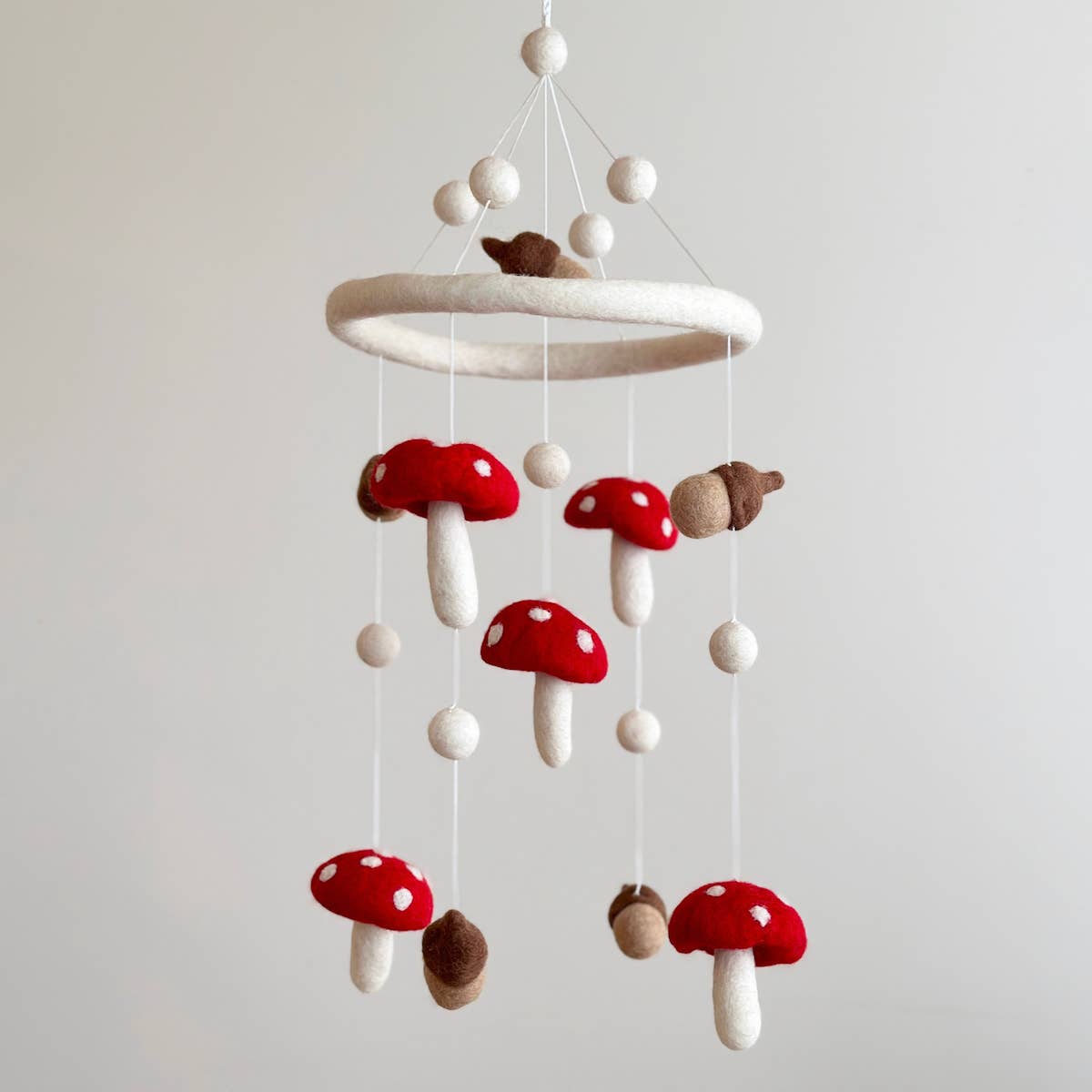 Ganapati - Wholesale Baby Mobile - Felt Baby Mobile – Mushrooms & Acorns2