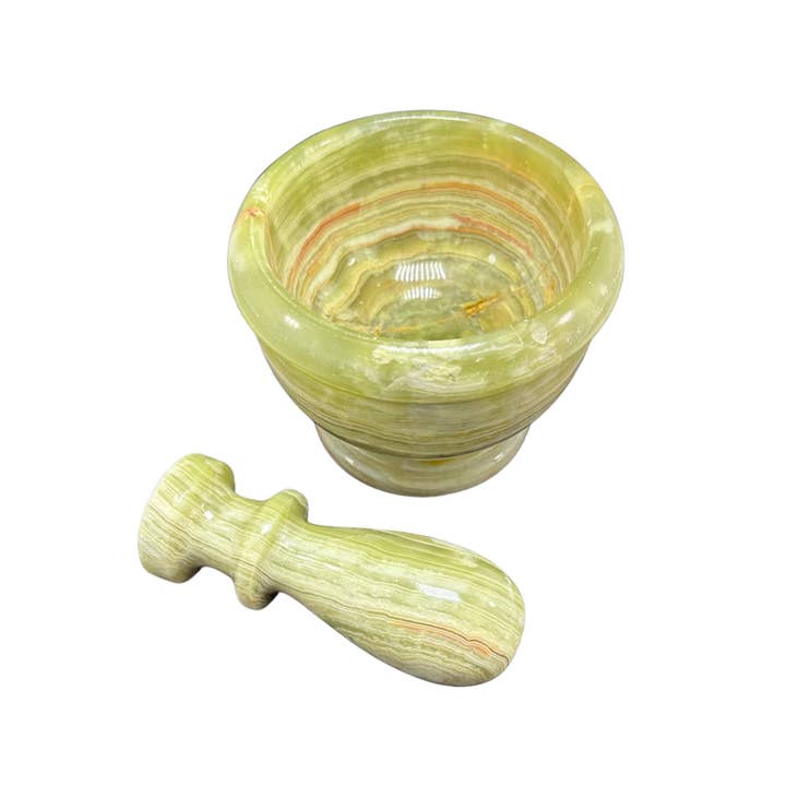 Quasar Gems USA - Wholesale Mortar & Pestle - Onyx Mortar and Pestle 5 inch