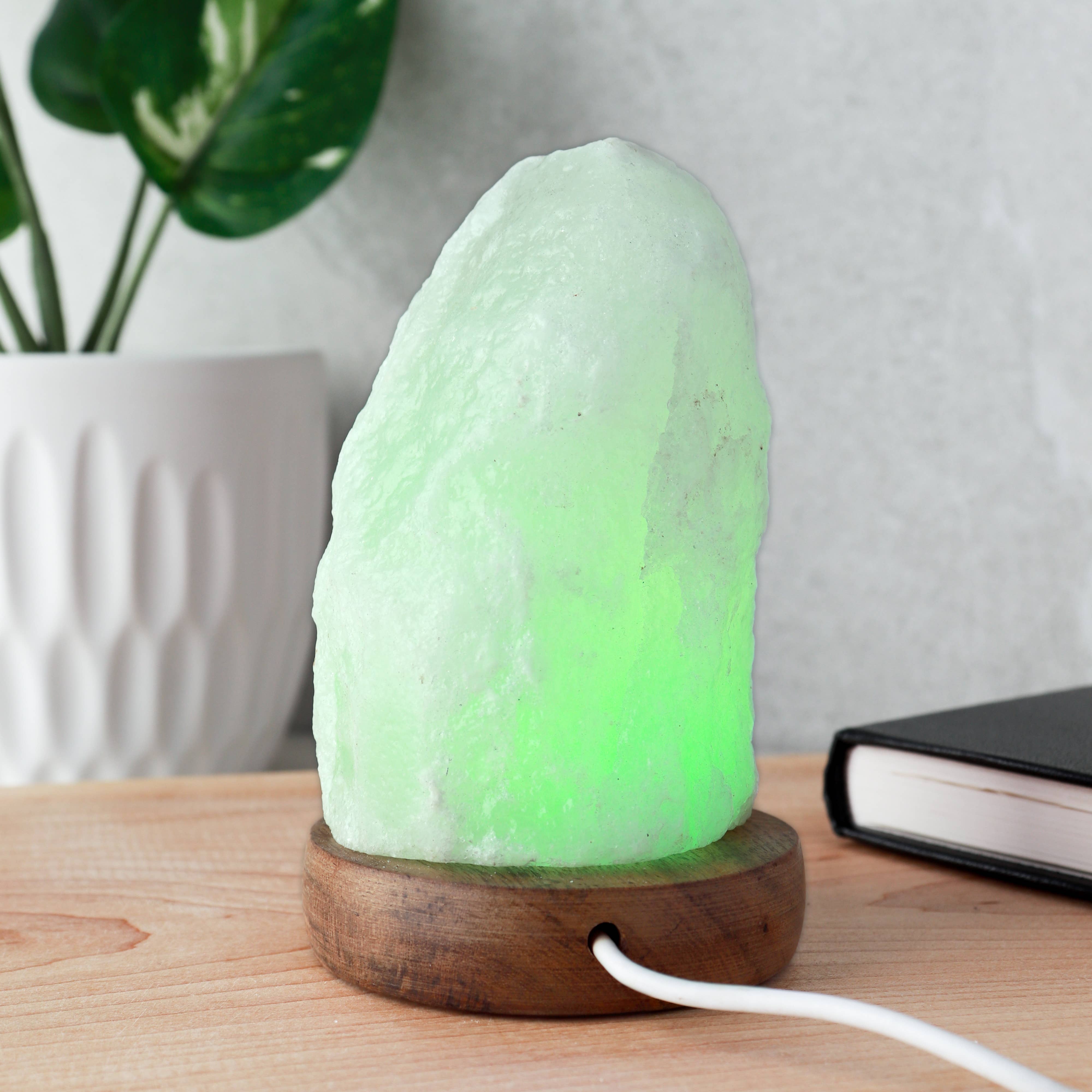 Natures Artifacts Inc - Wholesale Salt Lamp - White Himalayan Salt Crystal Lamp With USB3