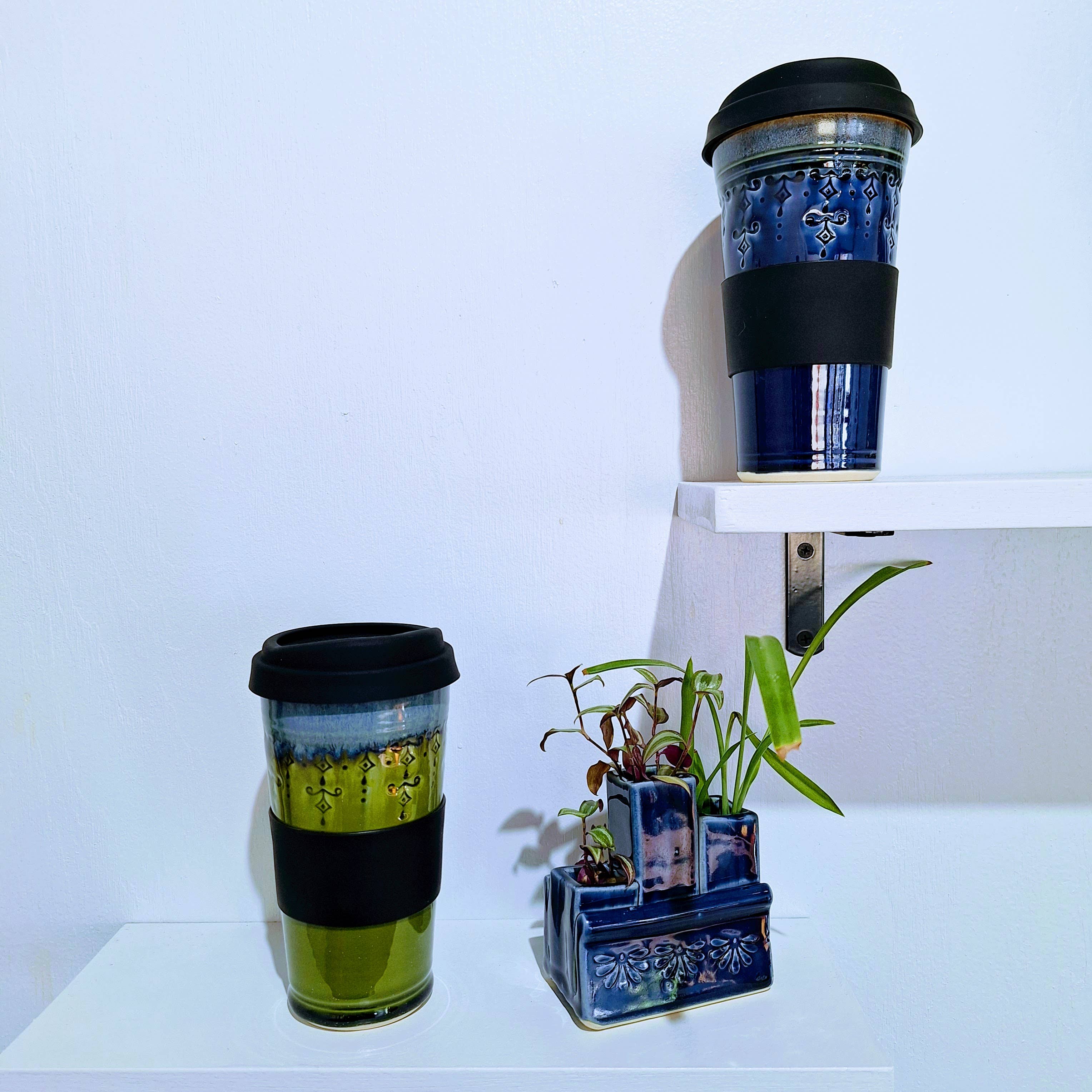 Plays in Mud Pottery - Wholesale Insulated Mug/Tumbler - 16 oz Travel Mug Handmade Stoneware Made to Order5