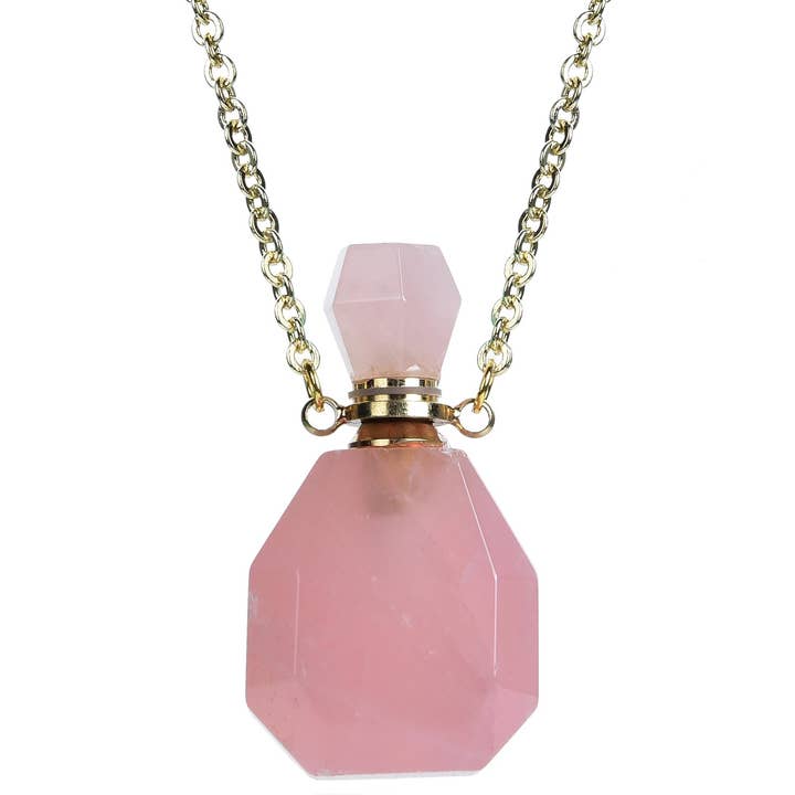 Eye Candy Los Angeles - Wholesale Pendant/Charm Necklace - Aroma Pendant Necklace - Rose Quartz0