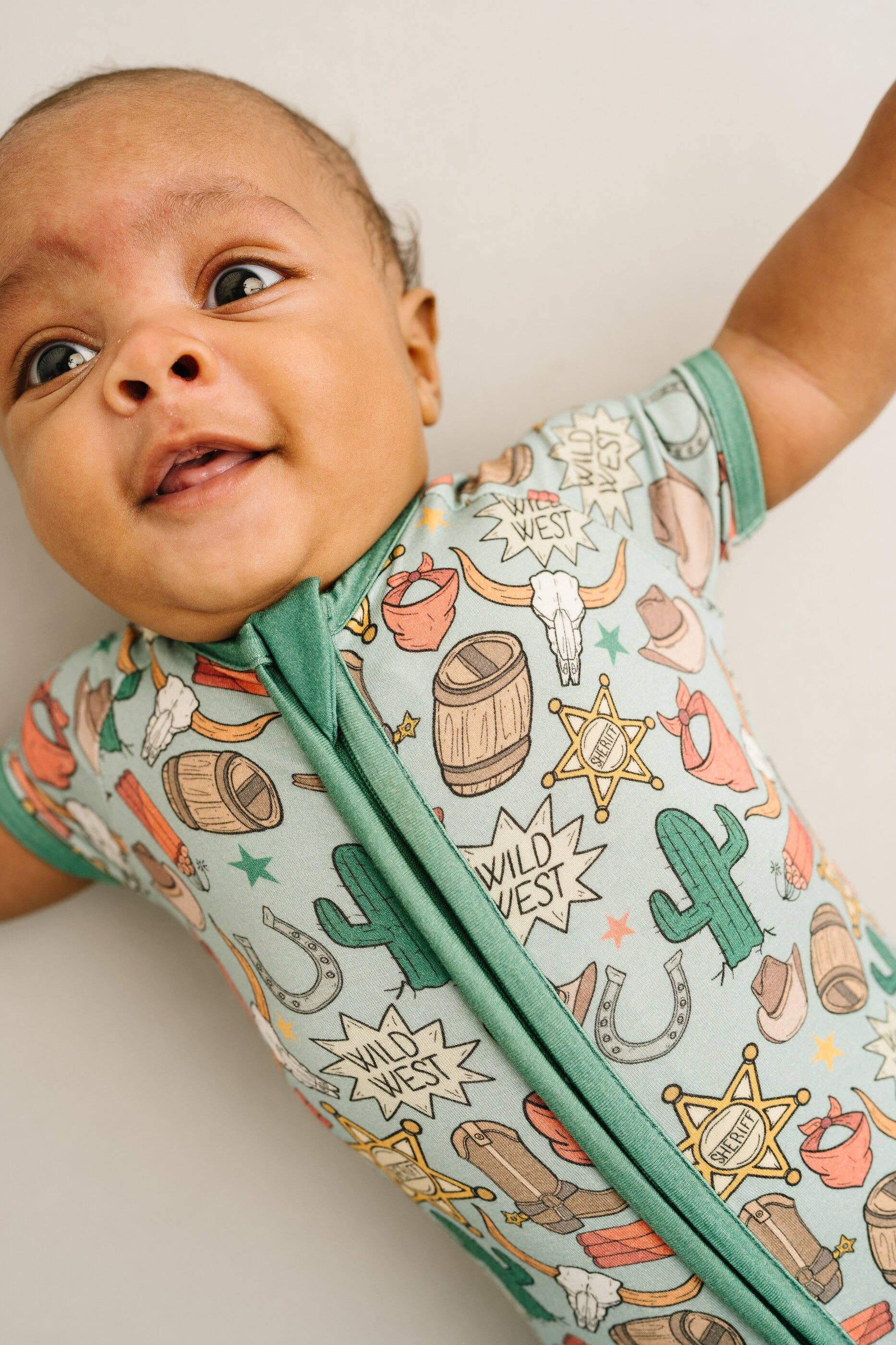 Little One Shop - Wholesale Jumpsuit - Baby - Western Bamboo Short Romper5