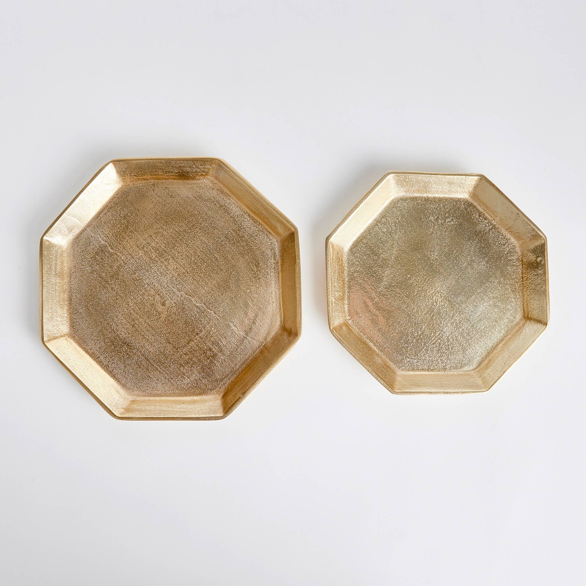 Gold Dezi Octagonal Serving Trays, Set of 2 for wholesale on Faire2