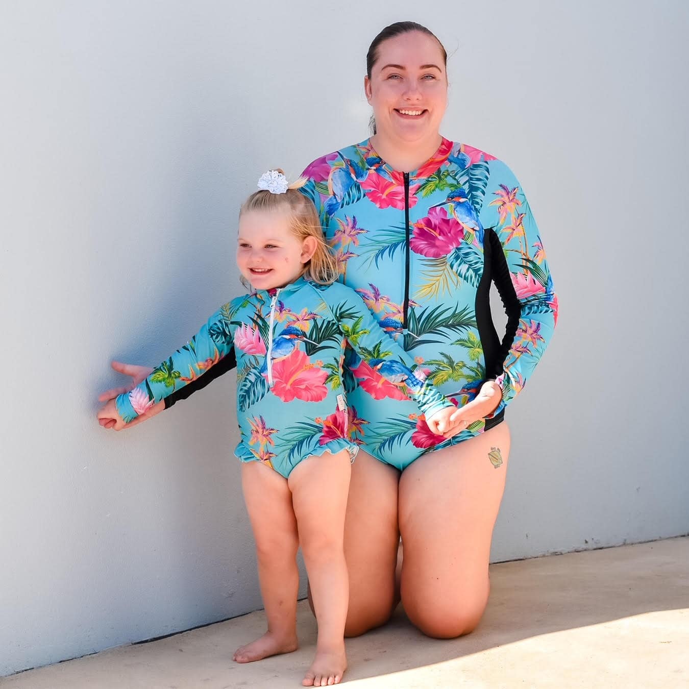 Tribe Tropical - Wholesale One Piece Swimsuit - Women's - Womens Long Sleeve Swimsuit - 'Kingfisher Cove'5