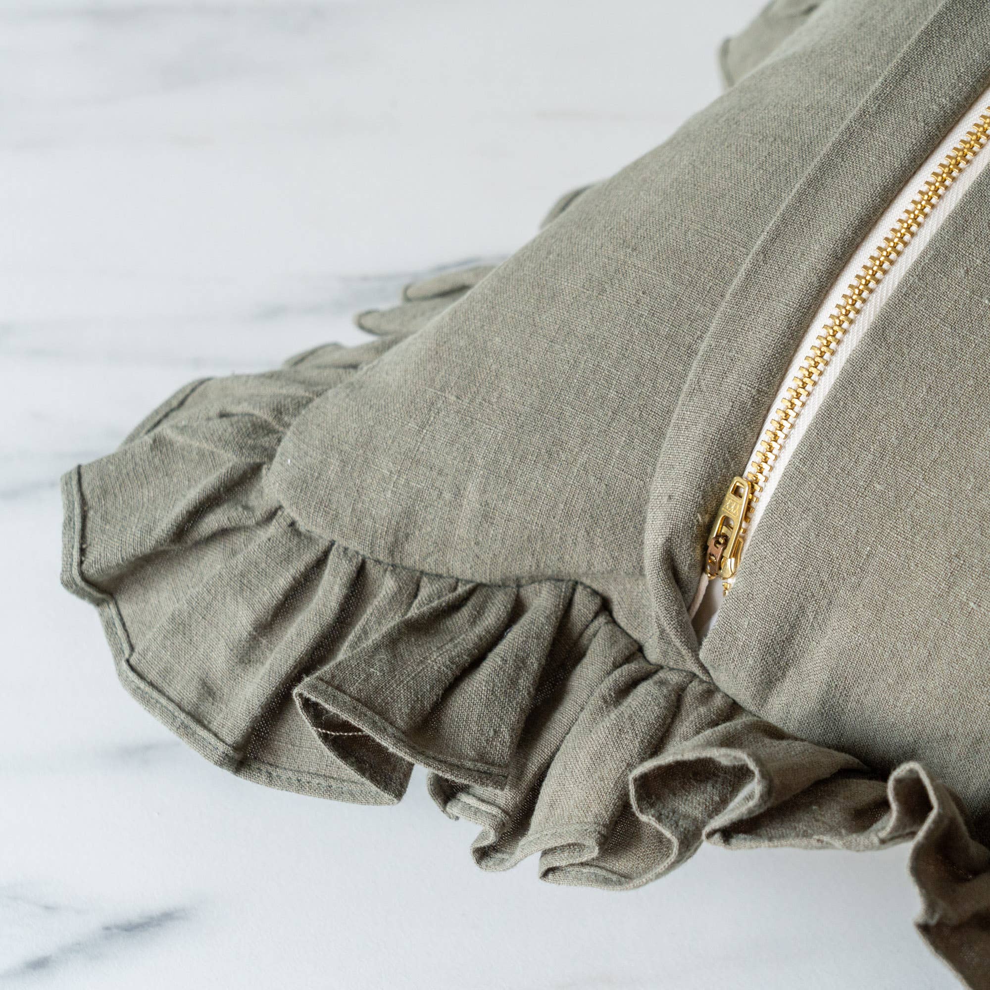 Rug & Weave - Wholesale Throw Pillow Cover - SAGE Ruffle Pillow 2