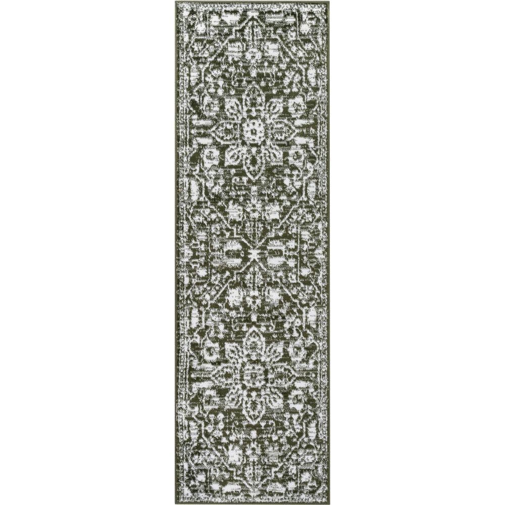 Well Woven - Venta al por mayor Alfombra pequeña - Alfombra suave Disa Vintage Medallion Green de Chill Rugs8