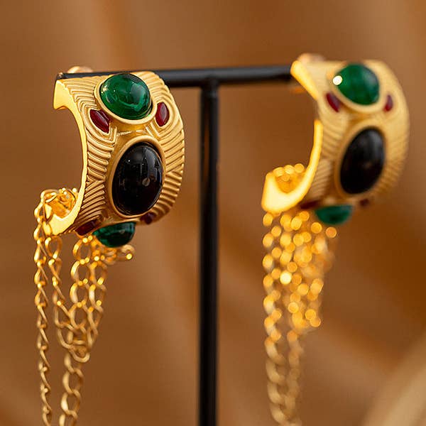 ORO Accesorios para pendientes en forma de gota con forma de cadena y borlas de venta al por mayor en Faire
